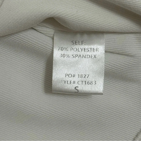 White soft corset top w/ zipper - Picture 5 of 5